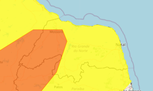 O ano de 2024 se inicia com chuva forte em várias cidades do RN e o Inmet emite alerta de perigo