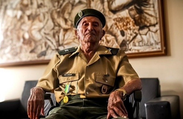 Na celebração dos 79 anos da tomada do Monte Castelo, um veterano da Segunda Guerra se fez presente