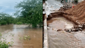 Potengienses têm casas invadidas pela chuva