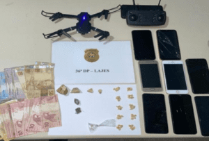 Drone vigiava chegada da polícia em Lages