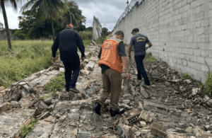Centro Socioeducativo em Parnamirim tem muro derrubado pela chuva