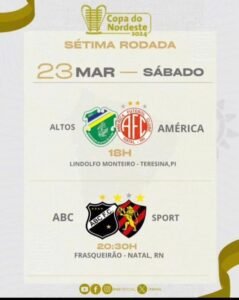 Neste sábado (23) tem rodada decisiva para ABC e América-RN pela Copa do Nordeste