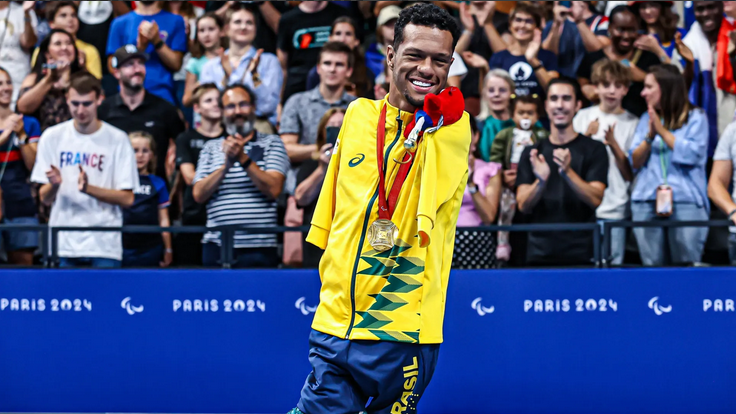 Gabrielzinho conquista primeiro ouro do Brasil nos Jogos Paralímpicos de 2024