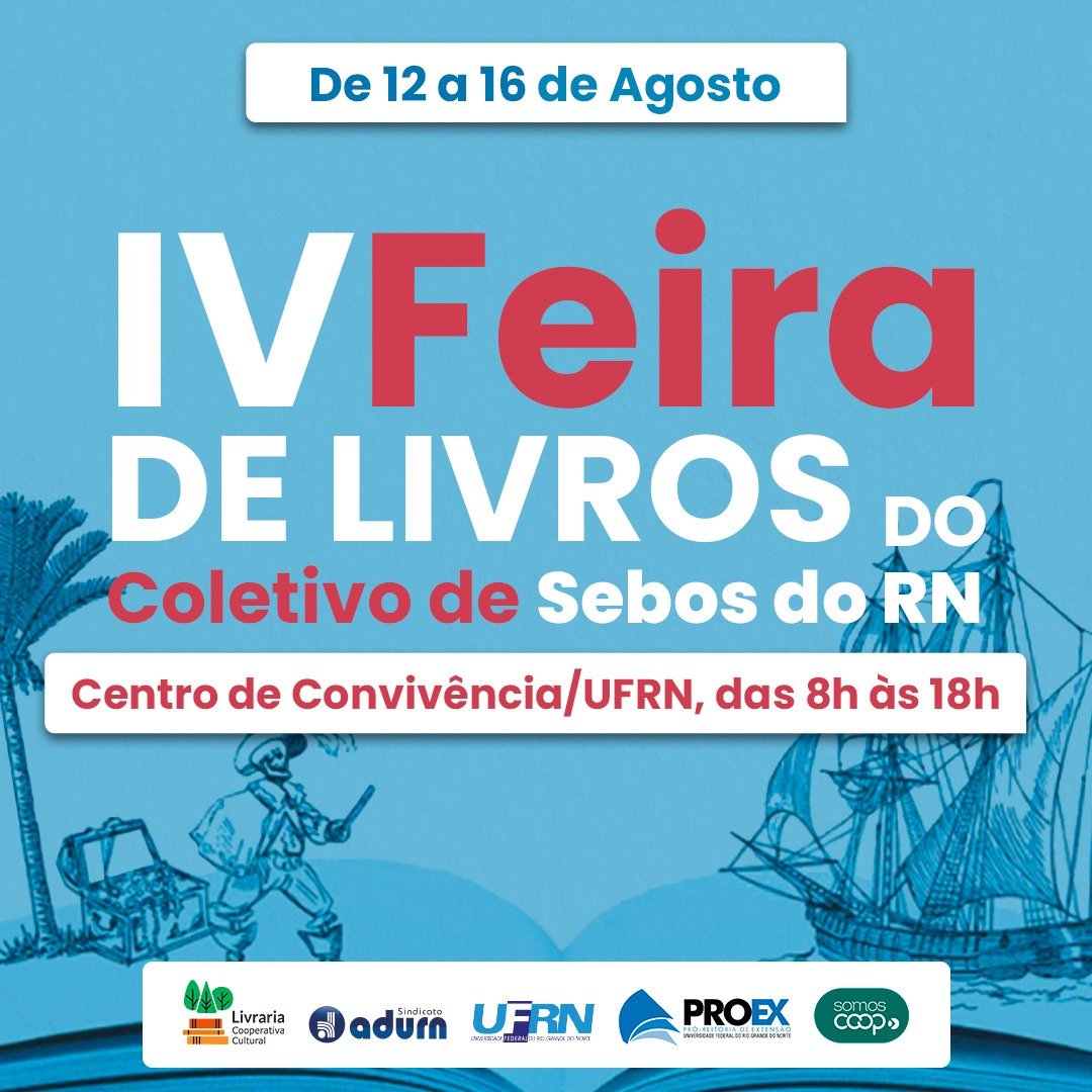 Em parceria com a Livraria Cooperativa Cultural, Coletivo de Sebos do RN realiza 4ª edição da Feira de Livros na UFRN