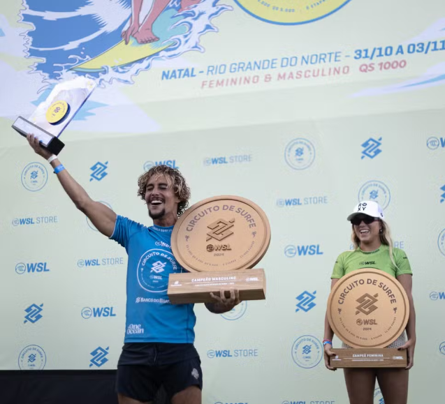 Mateus Sena é campeão do Circuito Banco do Brasil de Surfe 2024 e faz história com vitória em Natal