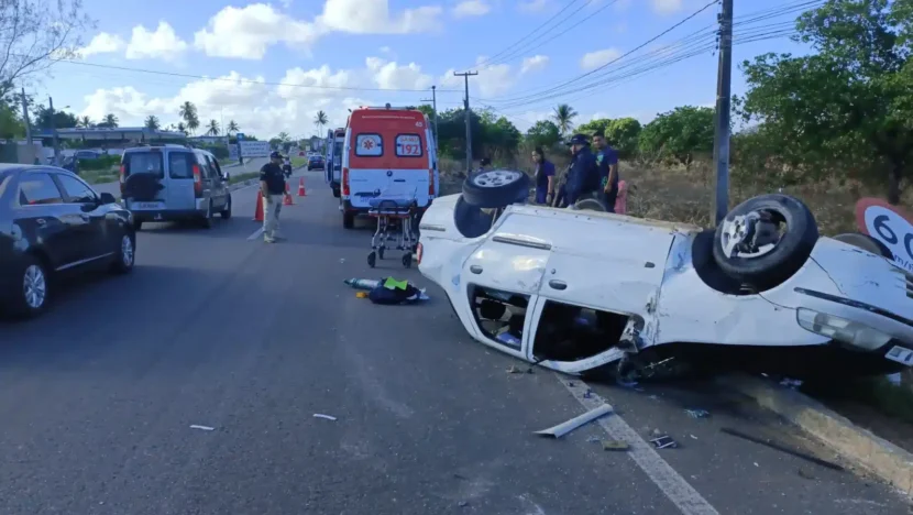 Grave acidente na BR-101 deixa vítima em estado crítico; motorista embriagado é detido