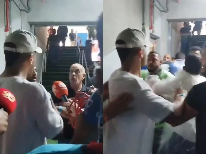 Técnico do Santa Cruz discute com dirigente e jogador do América-RN