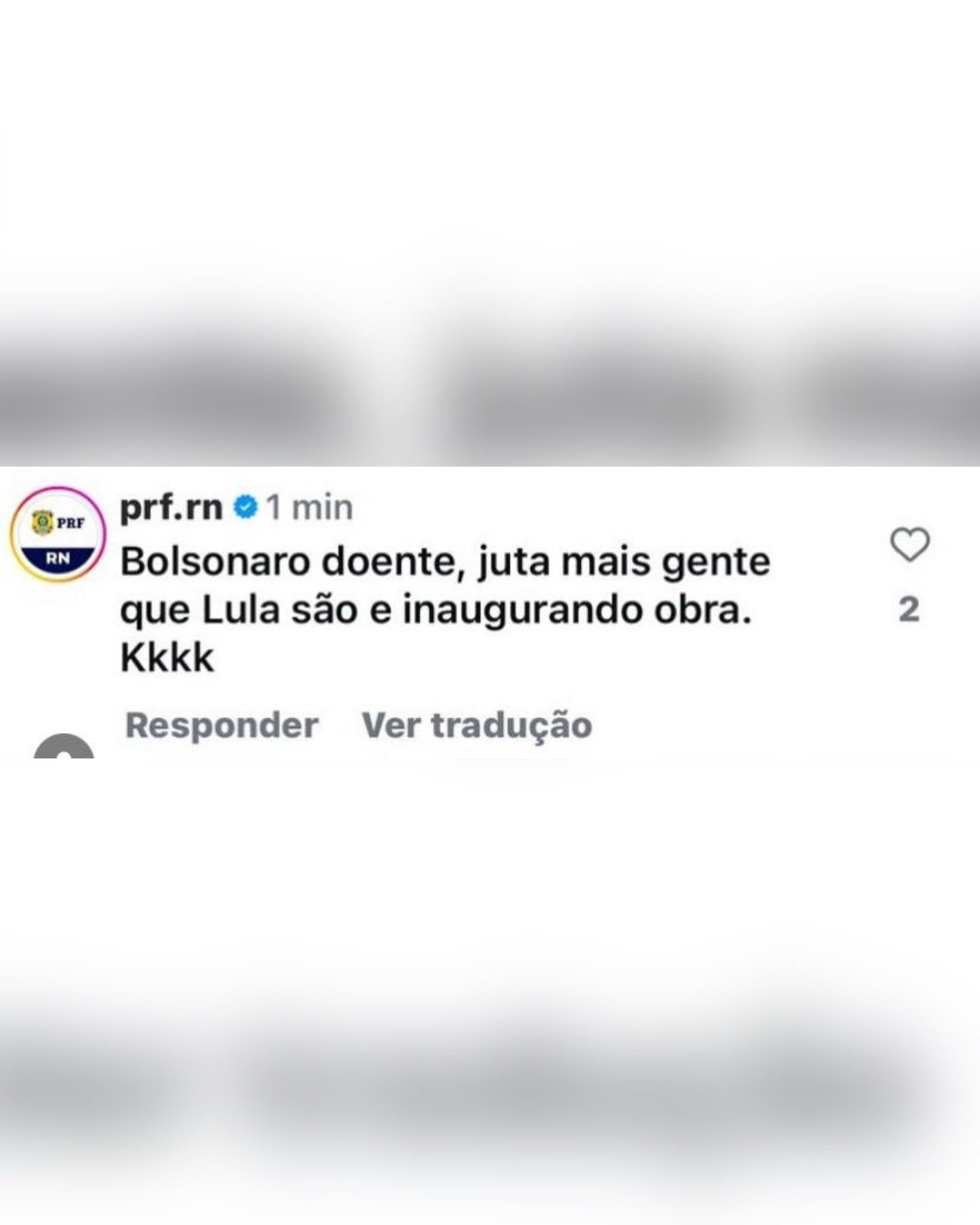 PRF afasta servidor e abre investigação após comentário político em perfil oficial da corporação
