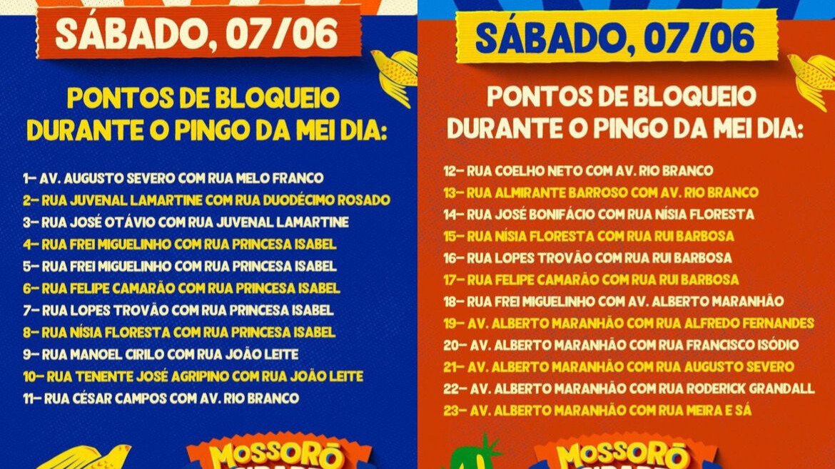 Prefeitura reforça cronograma de intervenções no trânsito e pontos de entrada para o “Pingo da Mei Dia”