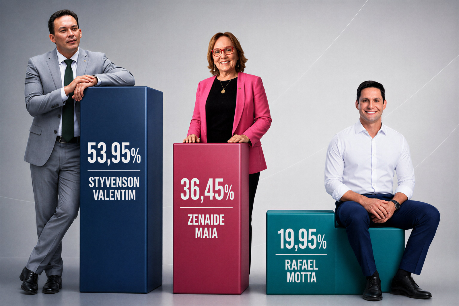 Styvenson e Zenaide lideram disputa pelo Senado; Rafael desponta em terceiro na soma dos votos