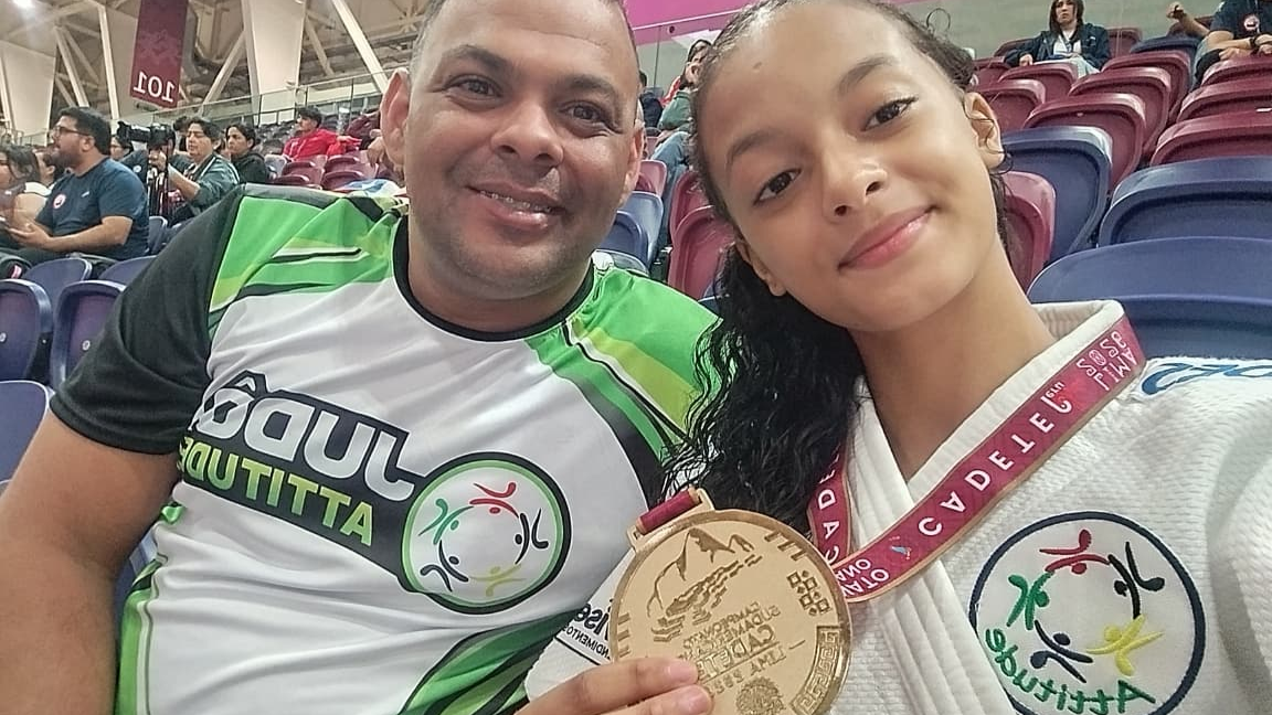 Superando obstáculos, judoca potiguar Laryssa Santos é bicampeã sul-americana no Peru