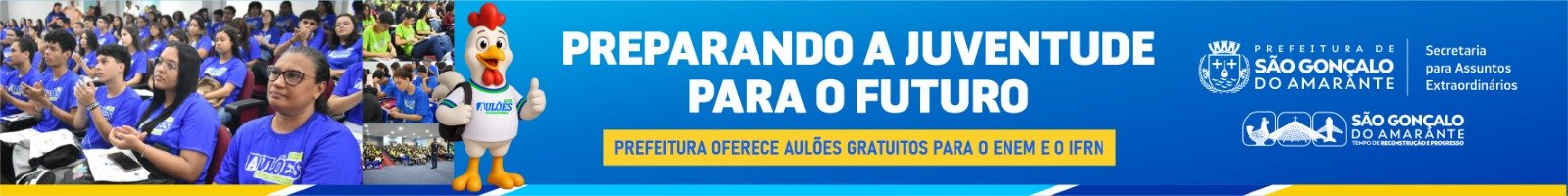 Publicidade — São Gonçalo do Amarante: aulões gratuitos para o ENEM e o IFRN